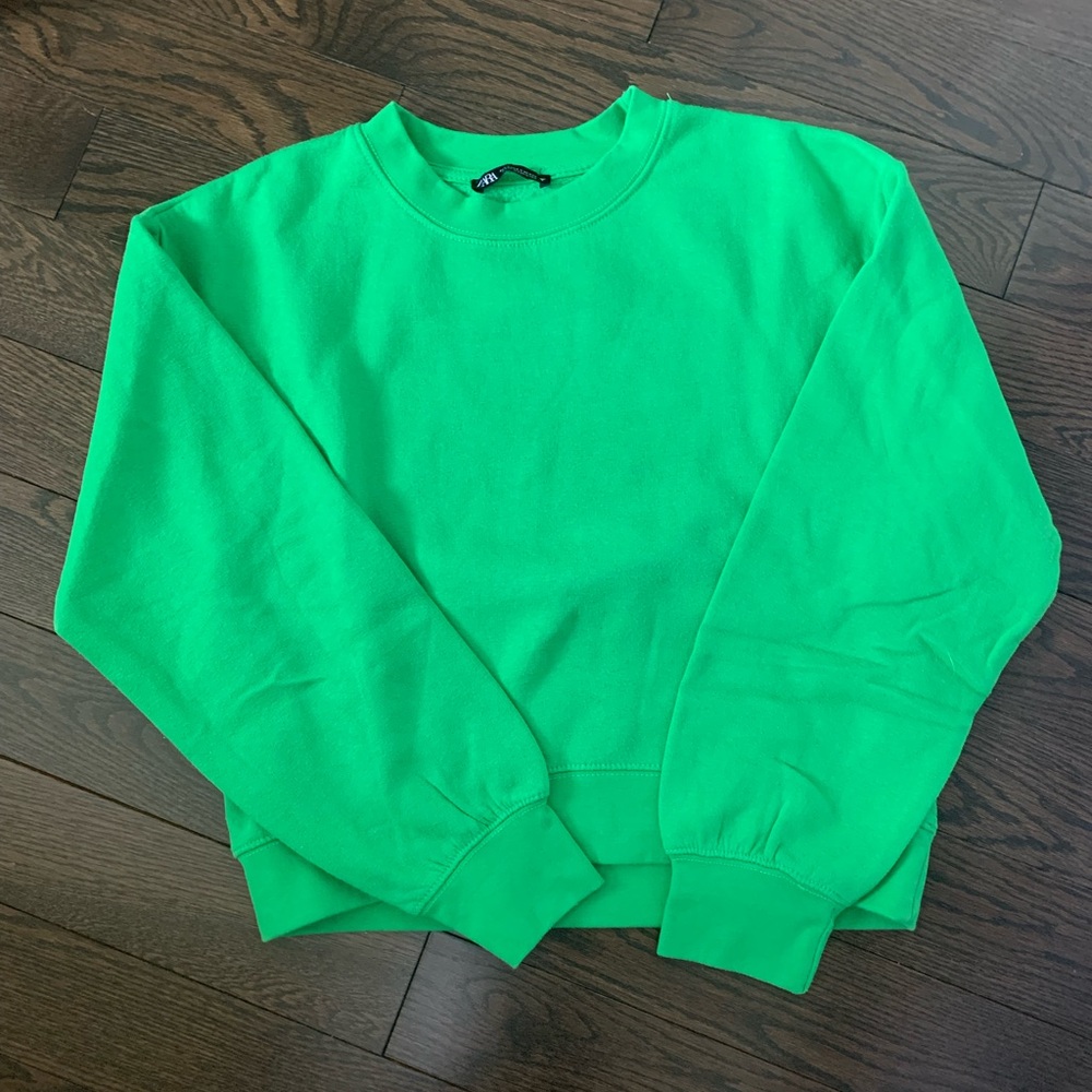 Zara Green Crew Neck Sweater
